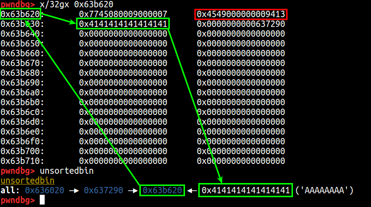 Showing controllable memory area